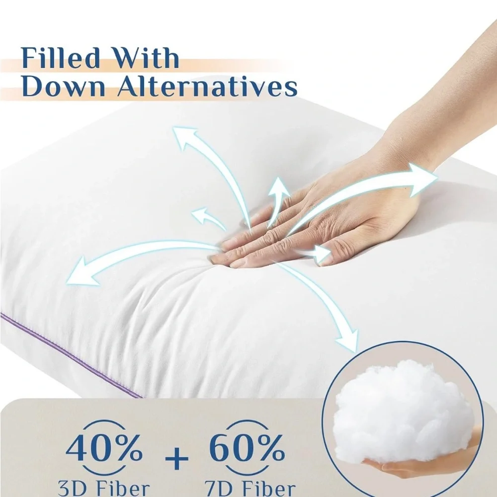 White Pillow Queen Size - 2 Pack